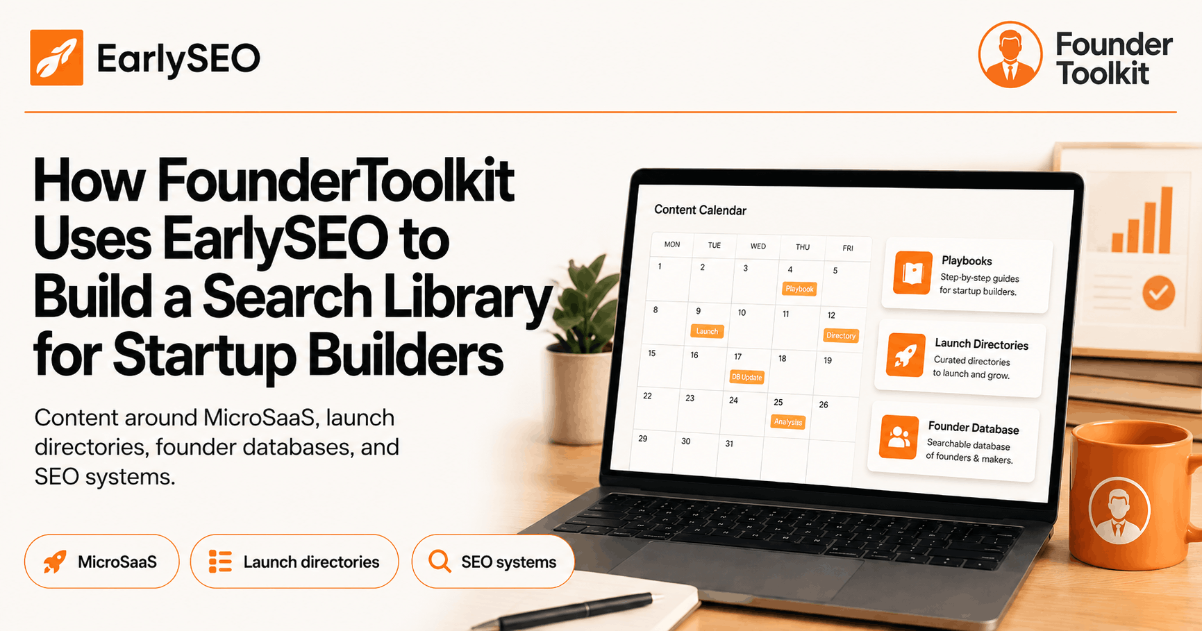 FounderToolkit website screenshot showing founder resources and startup builder tools